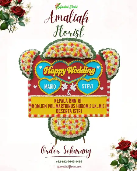 Papan Bunga Pernikahan Karossa